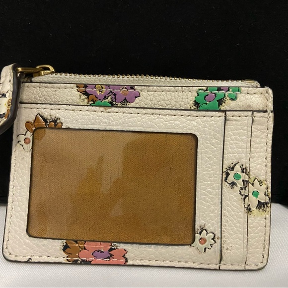 Coach Mini Skinny Id Case In Signature Canvas With Floral Print - Picture 2 of 4
